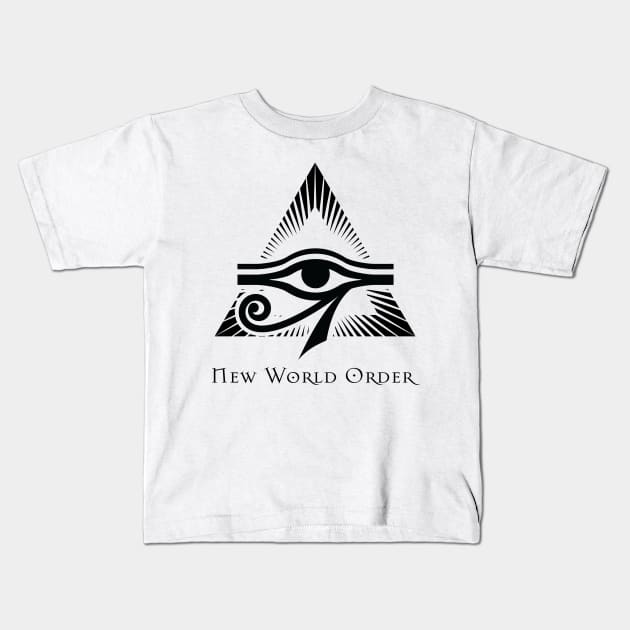 New World Order - All Seeing Eye Kids T-Shirt by NWO Tees